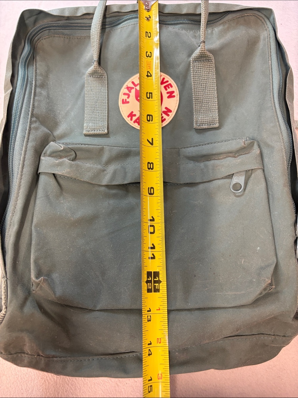 Fjallraven Kånken Backpack in Deep Green with Red Logo - Picture 10 of 13